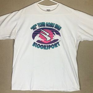 Vintage 1995 Blooksport‎ “Set Your Goals High” Single Stitch Shirt Size XL